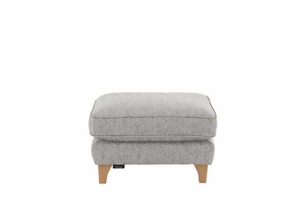 Ercol  Enna Fabric Footstool  Cloud Grey | Bed Sava