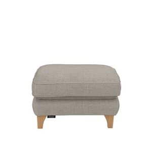 Ercol  Enna Fabric Footstool  Light Grey | Bed Sava