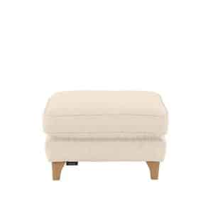 Ercol  Enna Fabric Footstool  White | Bed Sava