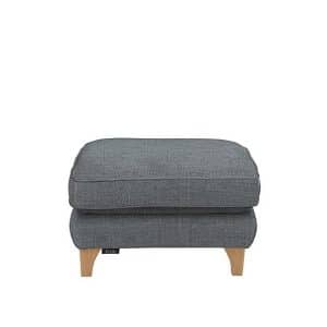 Ercol  Enna Fabric Footstool  Blue | Bed Sava