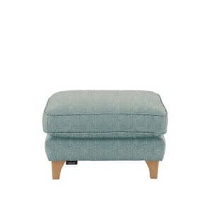 Ercol  Enna Fabric Footstool  Light Blue | Bed Sava