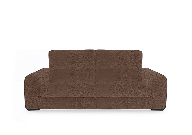 Flex Fabric 3 Seater Sofa Bed with Storage Arms - Hazelnut
