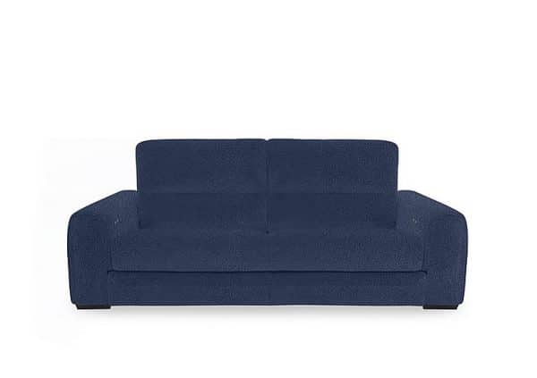 Flex Fabric 3 Seater Sofa Bed with Storage Arms  Blue | Bed Sava
