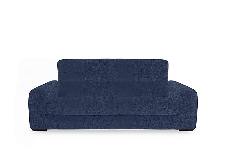 Flex Fabric 3 Seater Sofa Bed with Storage Arms - Blue