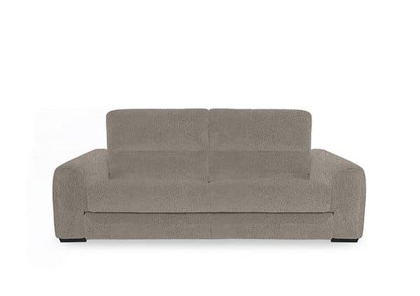 Flex Fabric 3 Seater Sofa Bed with Storage Arms  Silver | Bed Sava