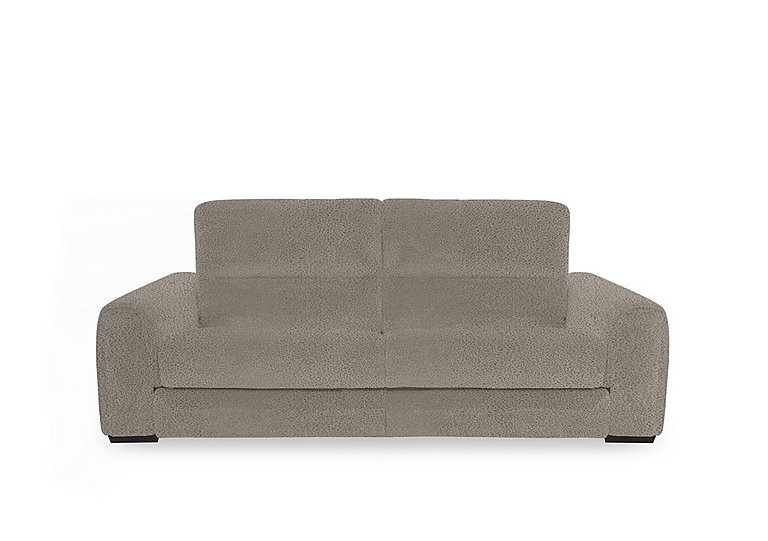 Flex Fabric 3 Seater Sofa Bed with Storage Arms - Silver