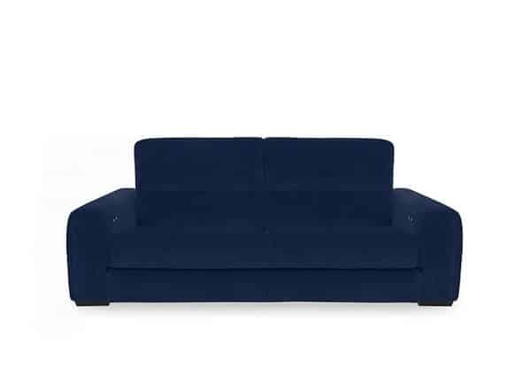 Flex Fabric 3 Seater Sofa Bed with Storage Arms  Navy | Bed Sava