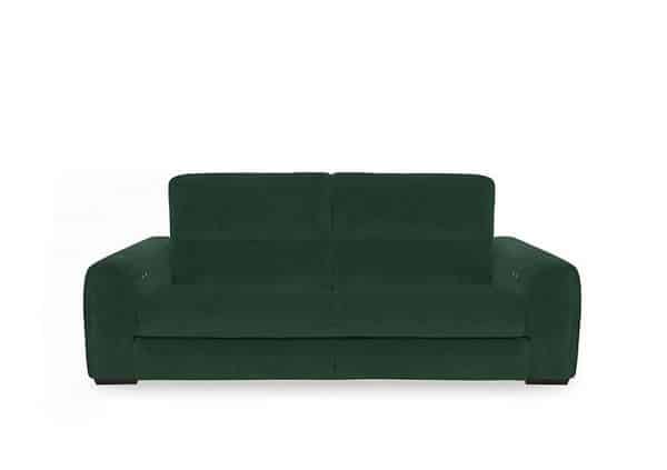 Flex Fabric 3 Seater Sofa Bed with Storage Arms  Emerald Green | Bed Sava