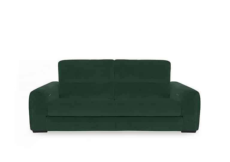 Flex Fabric 3 Seater Sofa Bed with Storage Arms - Emerald Green