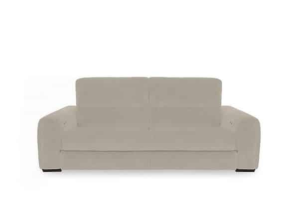 Flex Fabric 3 Seater Sofa Bed with Storage Arms  R32 Light Khaki | Bed Sava