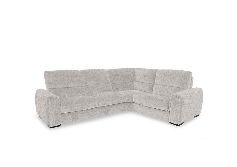 Flex Fabric Small Right Hand Facing Corner Sofa Bed with Power Recliner and Storage Arms  Mink | Bed Sava