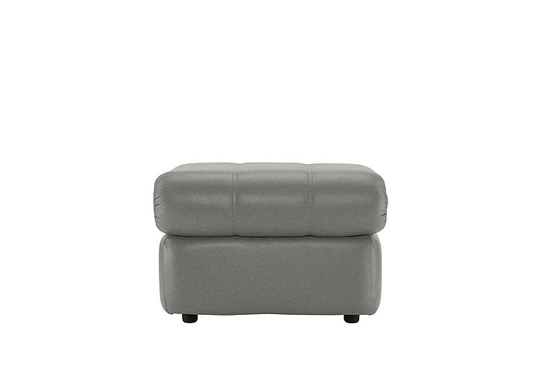 G Plan - Chloe Leather Footstool - Texas Charcoal