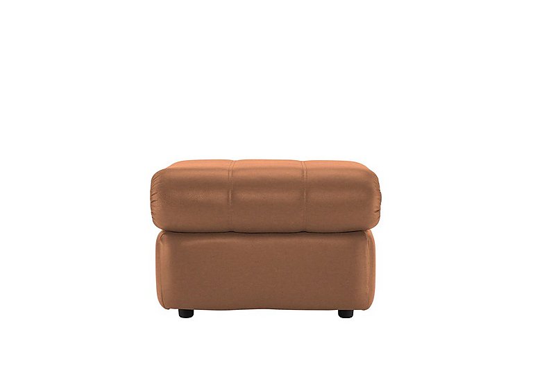 G Plan - Chloe Leather Footstool - Texas Tan