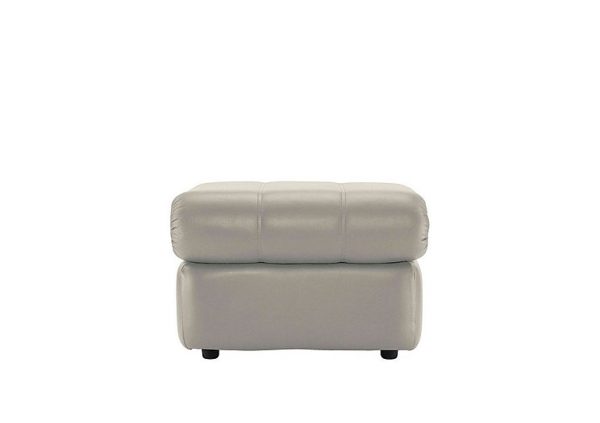 G Plan  Chloe Leather Footstool  Capri Mist | Bed Sava