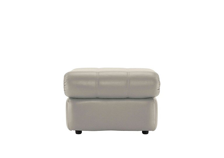 G Plan - Chloe Leather Footstool - Capri Mist