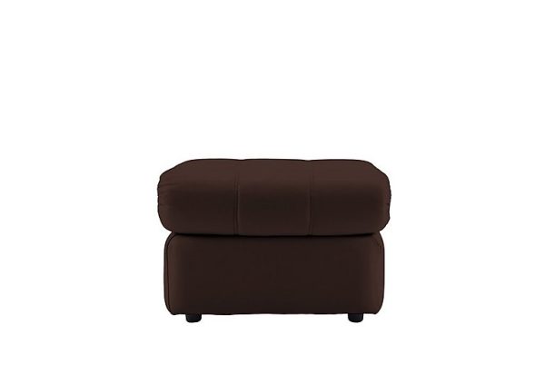 G Plan  Chloe Leather Footstool  Capri Oak | Bed Sava