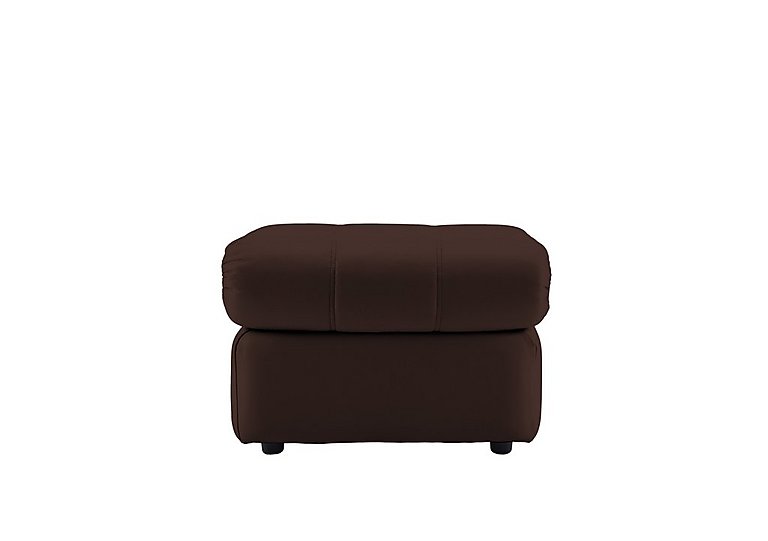 G Plan - Chloe Leather Footstool - Capri Oak