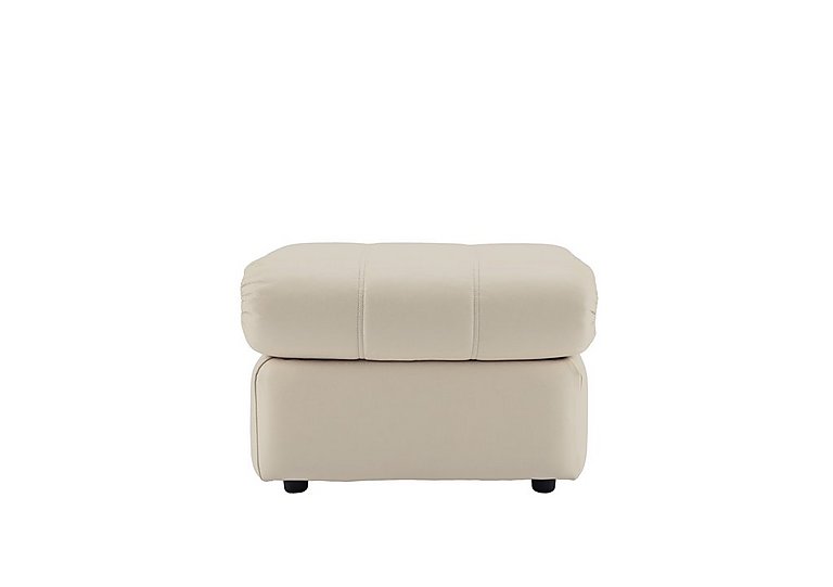 G Plan - Chloe Leather Footstool - Capri Stone