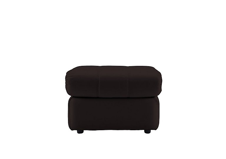 G Plan - Chloe Leather Footstool - Capri Chocolate