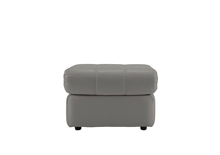 G Plan - Chloe Leather Footstool - Capri Grey