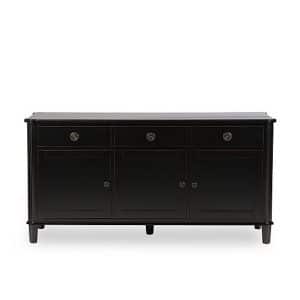 Laura Ashley  Henshaw 3 Door 3 Drawer Sideboard  Black | Bed Sava