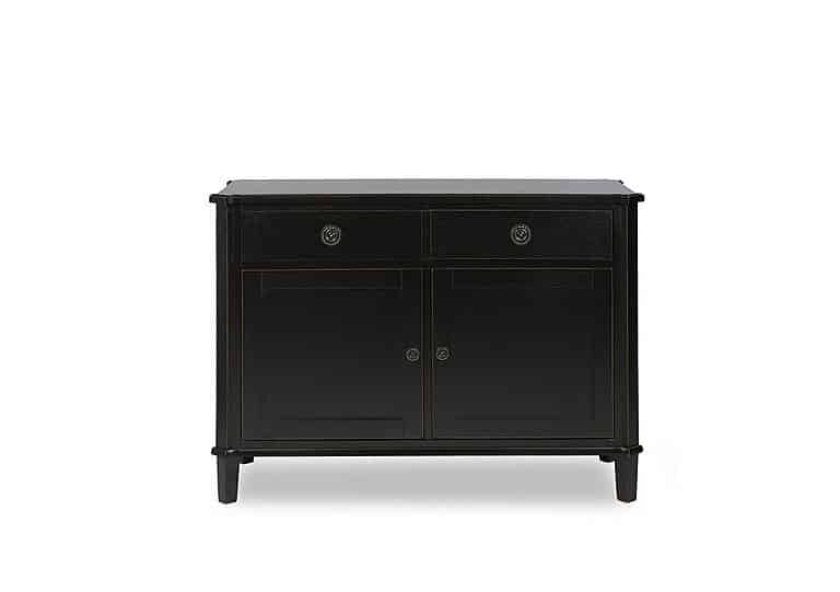 Laura Ashley  Henshaw 2 Door 2 Drawer Sideboard  Black | Bed Sava