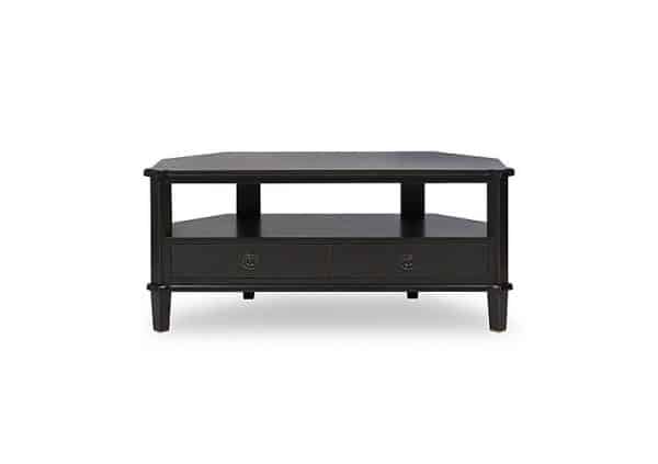 Laura Ashley  Henshaw 2 Drawer Corner TV Unit  Black | Bed Sava