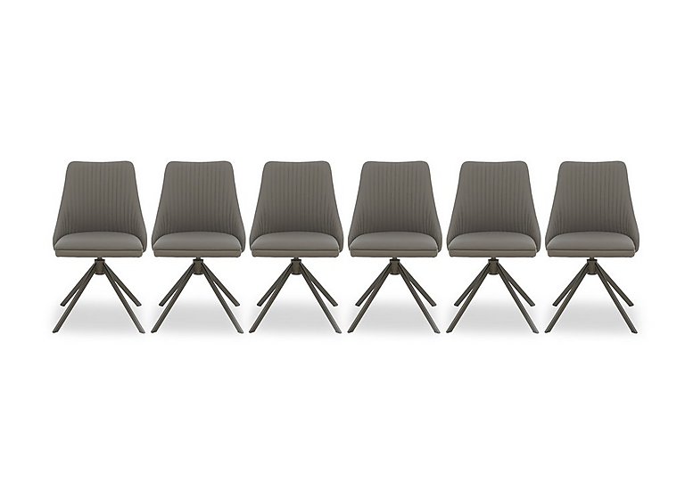 Icon Set of 6 Swivel Dining Chairs