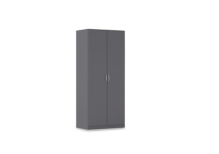 Rauch - Impulse 91cm 2 Door Décor Hinged Wardrobe - Metallic Grey