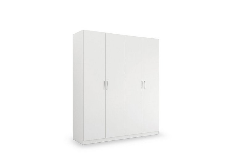 Rauch - Impulse 181cm 4 Door Décor Hinged Wardrobe - Alpine White
