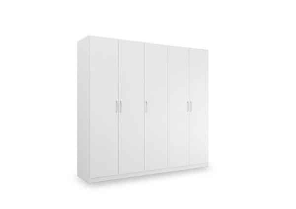 Rauch  Impulse 226cm 5 Door Décor Hinged Wardrobe  Alpine White | Bed Sava