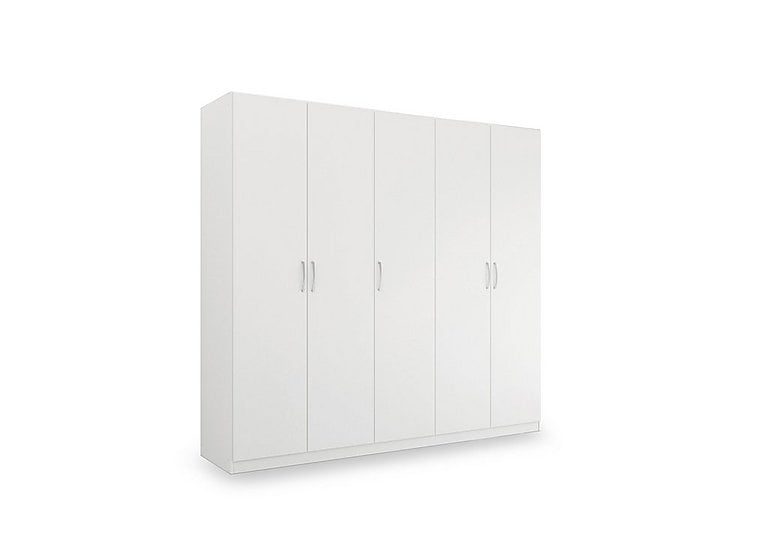 Rauch - Impulse 226cm 5 Door Décor Hinged Wardrobe - Alpine White
