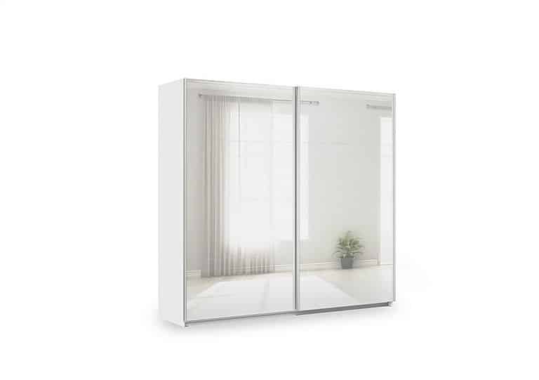 Rauch - Impulse 226cm 2 Door Mirror Slider Wardrobe - Alpine White