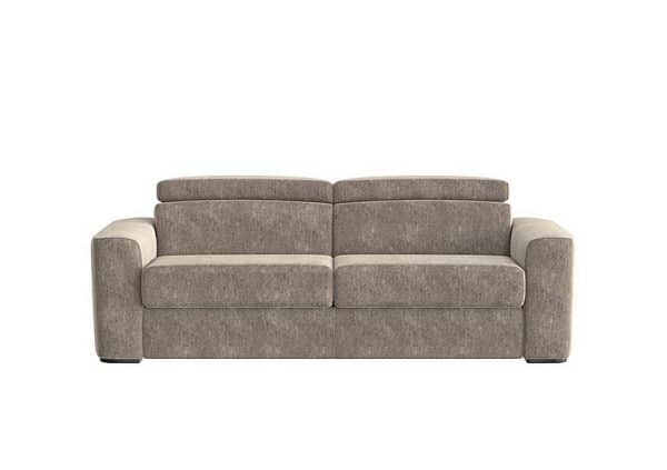 World of Leather  Infinity 3 Seater Fabric Sofa Bed  Mink | Bed Sava