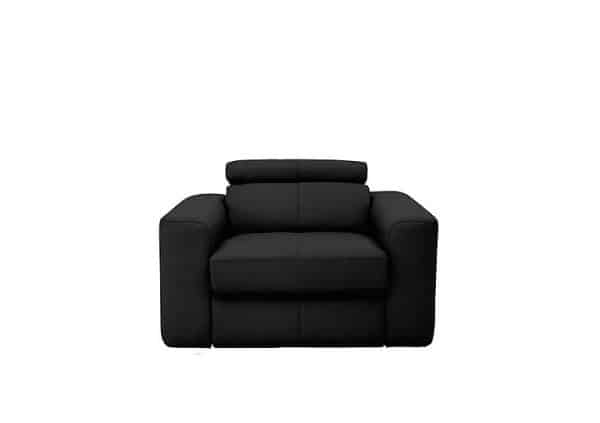 World of Leather  Infinity NC Leather Armchair  Black | Bed Sava