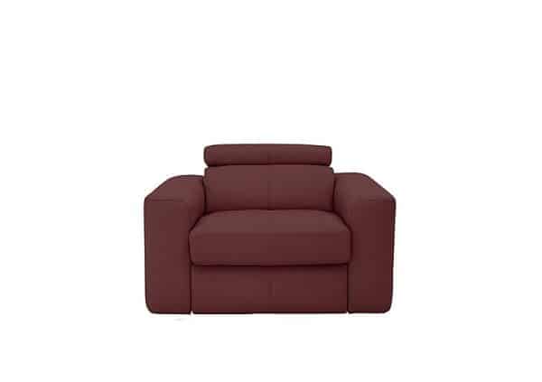 World of Leather  Infinity NC Leather Armchair  NC Deep Red | Bed Sava