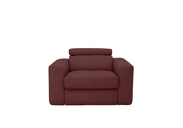 World of Leather - Infinity NC Leather Armchair - NC Deep Red