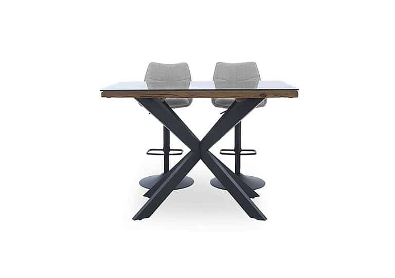 Kiara Table and 2 Swivel Bar Stools - Taupe