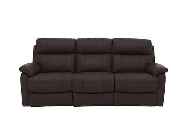 World of Leather  Relax Station Komodo 3 Seater NC Leather Sofa with Power Headrests and Cup Holders | Bed Sava