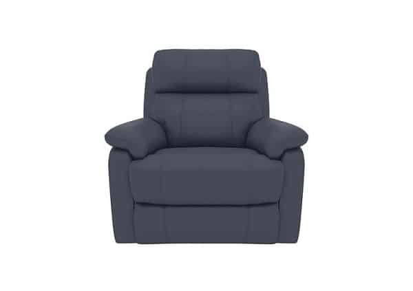 World of Leather  Relax Station Komodo BV Leather Power Armchair  BV Ocean Blue | Bed Sava