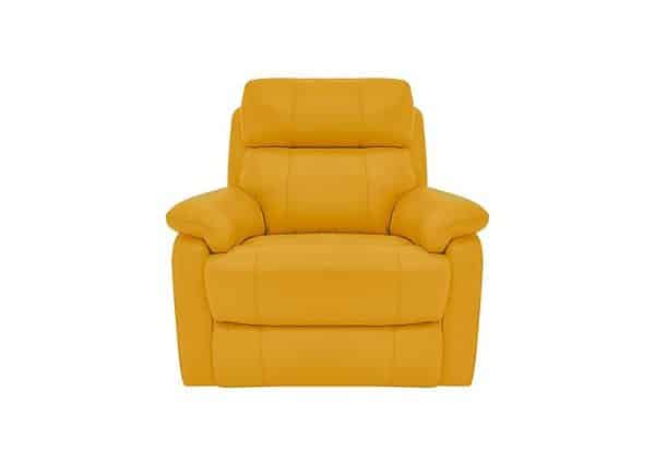 World of Leather  Relax Station Komodo NC Leather Power Armchair  Sunflower | Bed Sava