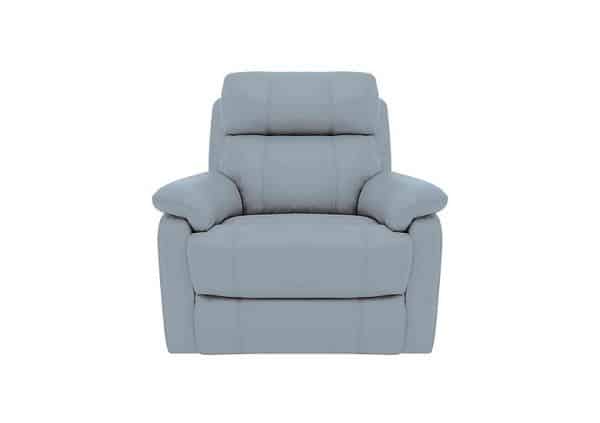 World of Leather  Relax Station Komodo NC Leather Power Armchair  Pearl Blue | Bed Sava