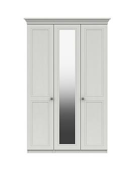 One Call Harris Part Assembled 3 Door Mirrored Wardrobe