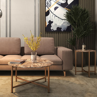 Rivoli Round Marble Side Table