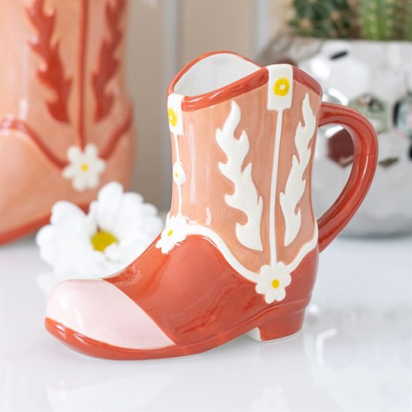 Pink Cowboy Boot Shaped Mug | Bed Sava