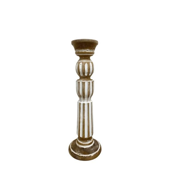 Wooden Candle Stick 45cm | Bed Sava