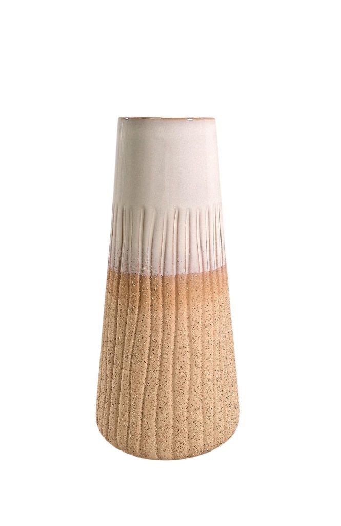 Glazed White Vase | Bed Sava