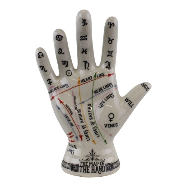 Ceramic Crackle Phrenology Hand | Bed Sava