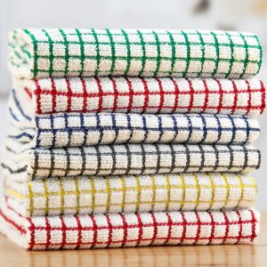 Superdry Check 6 Pack  Terry Check Luxury Tea Towel | Bed Sava