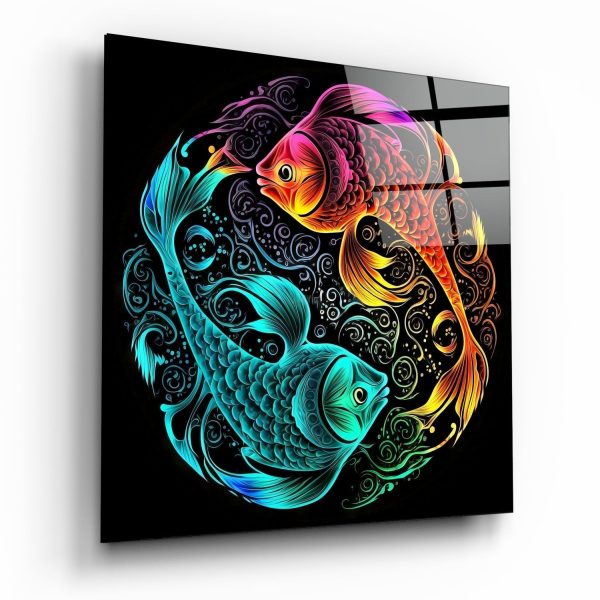 Ying and Yang Glass Wall Art || Designer Collection | Bed Sava